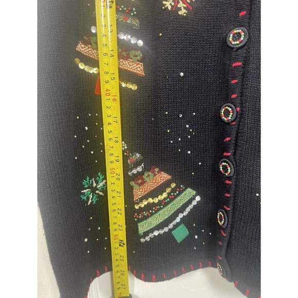 Original Studio Joy 90s Vintage Ugly Christmas Festive Holiday Sweater Vest XL - Picture 14 of 16